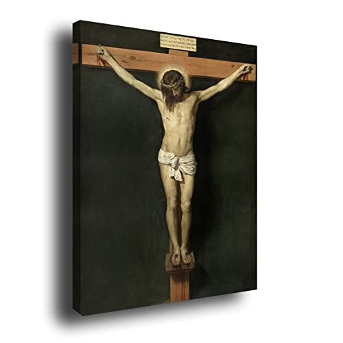 Cuadro Lienzo Canvas El Cristo crucificado de San Placido Diego Velazquez 1632 – Lienzo con Bastidor 3cm - Alta resolución (34_x_50_cm)