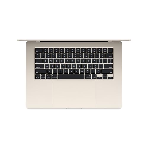 Apple 2025 MacBook Air 15-inch Laptop with M4 chip: Built for Apple Intelligence, 24GB Unified Memory, 512GB SSD Storage, Touch ID; Starlight - English Keyboard