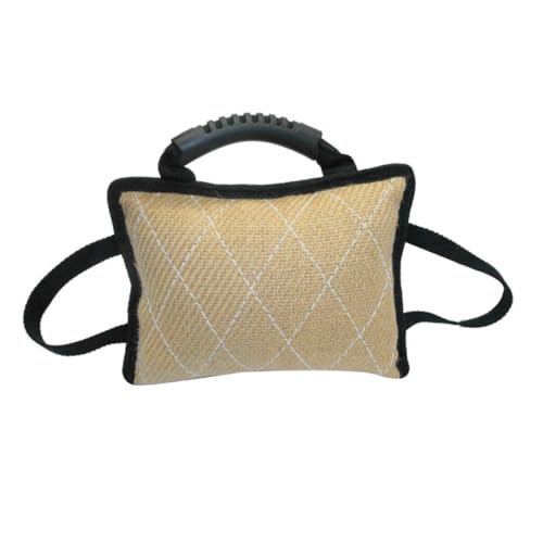 GANAZONO Giocattolo da Masticare per Cani con Manici Antiscivolo Cuscino per Addestramento in Lino Resistente per e Cani Adulti Gioco Interattivo per Tiro alla e Sport Cinofili