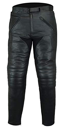 Bikers Gear Australia heren zachte premium motorbroek van leer, LT1004, zwart, EU (503XL), UK(40L)