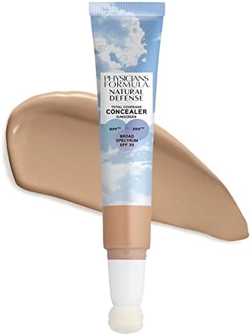 Physicians Formula Natural Defense Total Coverage Concealer SPF 30 Light/Medium | Dermatologist Tested, Clinicially Tested