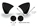 Helmet Flair MagNeatOhz Black Cat Ears for Helmet | Made in USA | Magnetic & Interchangeable Kitty Ears for Motorcycle, Bike & Ski Helmets - Pair
