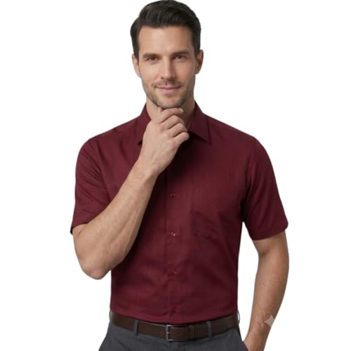 Image of Appel Touch Men's Cotton Blend Formal Shirt Half Sleeves