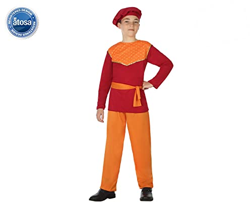 Image secondaire de Atosa déguisement paysan médiéval enfant garçon rouge 10 a 12 años