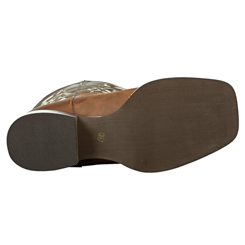 SheSole Extra Wide Calf Cowboy Boots for Women - Square Toe & Classic Stitching with Earth Tones, Removable Cushion Insoles | Roomy Comfort for Full-Figured Calves4