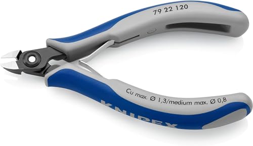 Alicates de precisión de corte diagonal KNIPEX 79 22 120 para electrónica con mango multicomponente 4