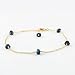 CRYSTALINES Natural Raw Blue Sapphire Gemstone Cluster Anklets, 14K Gold Plated, Rough Crystals Beads Ankle Jewelry, Handmade Bohemian Ankle Bracelet, Gift for Women (Approx.9+1.50INCH)