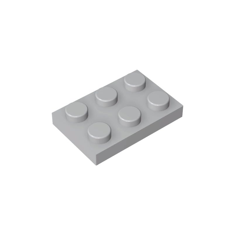 Gobricks GDS-510 Plate 2x3 100PCS Compatible with Lego 3021 4211189 DIY Parts and MOC Components for Major Brick Brands Color:Light Bluish Gray 194