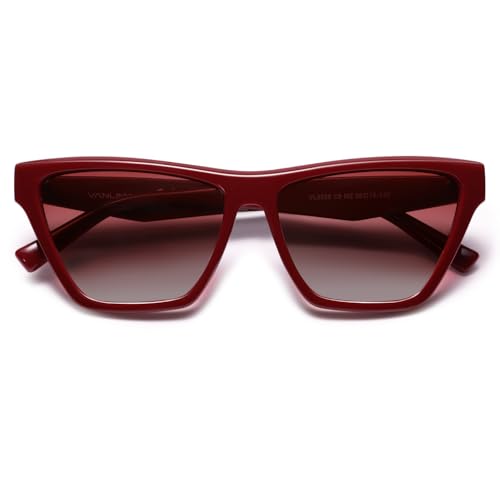 VANLINKER Retro Polarized Square Cateye Sunglasses for Women Trendy Oversized Rectangular Cat-eye Frame VL9856