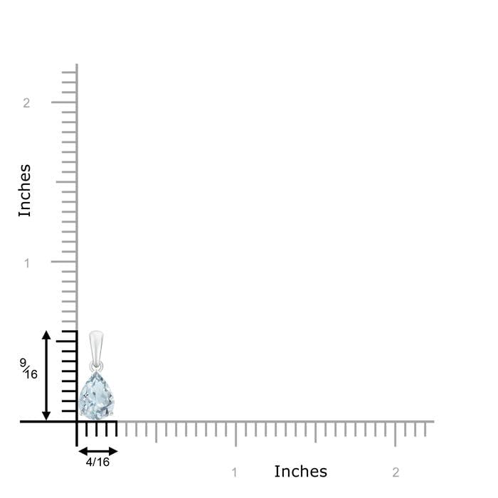 Angara Natural Aquamarine Solitaire Pendant Necklace for Women, Girls in Platinum (Grade-A | 8x6mm) March Birthstone Jewelry Gift for Her | Birthday | Wedding | Anniversary - Image 4