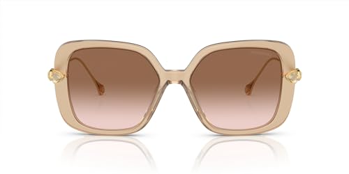 Swarovski SK6011 Sunglasses, Beige Transparent/Gradient Brown, 55 mm