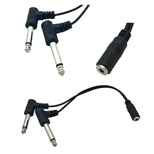 Cable adaptador 3.5mm estéreo a 2x6.35mm mono 20cm miniatura 2