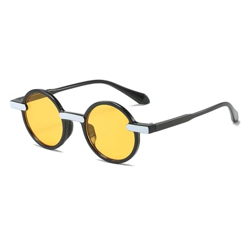 Lunettes de soleil rondes femmes verres multicolores pour festival punk