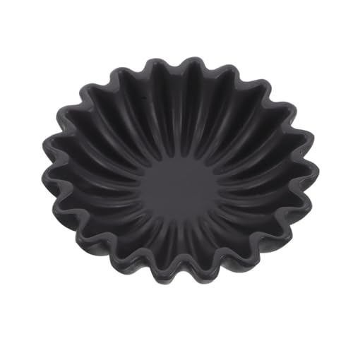 VALICLUD Cuenco Decorativo para Llaves y Frutas Pequeño de 14 Cm Borde Festoneado Marrón, Cuenco Multifunción para Entrada, Cocina y Decoración del Hogar, Frutero Moderno y Porta Objetos