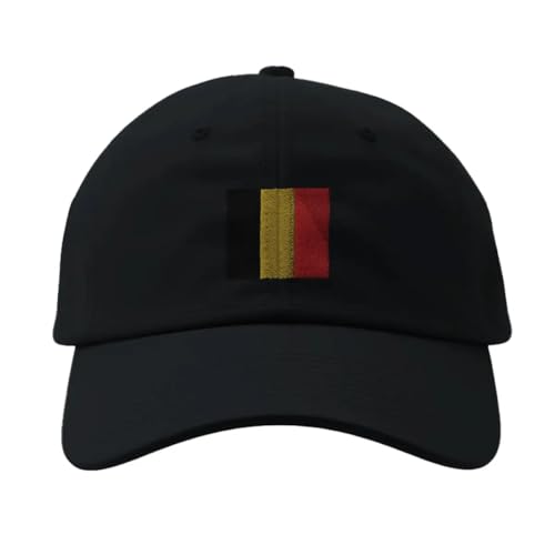Casquette Drapeau de la Belgique Noir idéale pour les terrasses et matchs
