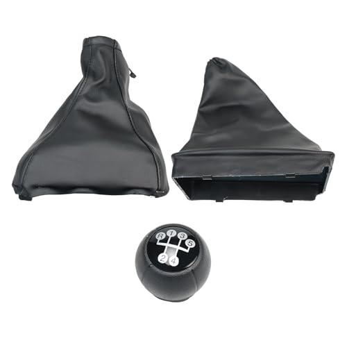 Konuooer Kit de funda para palanca de cambios manual + pomo (5 marchas) + funda para freno de mano compatible con Corsa C Tigra B Combo C (3 piezas)