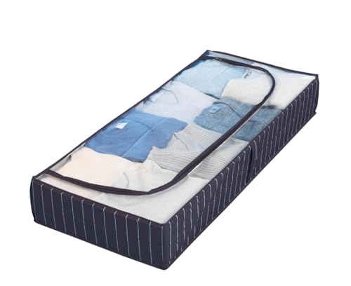 WENKO Unterbettkommode Comfort - Unterbett-Aufbewahrungstasche mit Sichtfenster, Polyethylen-Vinylacetat, 105 x 15 x 45 cm, Blau WENKO Unterbettkommode Comfort - Unterbett-Aufbewahrungstasche mit Sichtfenster, Polyethylen-Vinylacetat, 105 x 15 x 45 cm, Blau