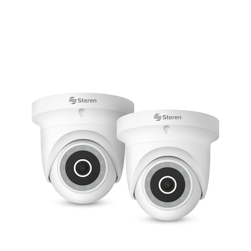 El Mejor Listado de Camaras de Vigilancia Steren - 5 favoritos. 41 STEREN 2 Cámaras de Seguridad Wi-Fi 3 Mpx robotizada para Exterior, Tipo Domo