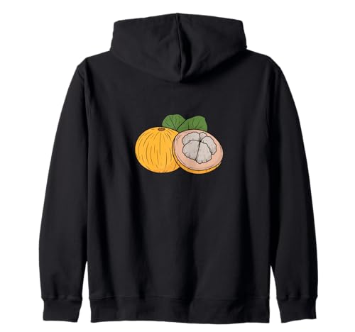Fruta exótica de mangostán amarillo fresco Sudadera con Capucha