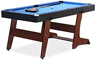 RACK Drogon 5.5-Foot Folding Billiard/Pool Table - Compact and Portable Space-Saving Design (Blue)