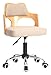 WENQJ Sedia da Ufficio Sedia da Ufficio Girevole Sedia Ergonomica Sedia da Computer in Cotone e Lino Sedia Girevole a 360° Sedia a Dondolo (Color : Beige) Every Family