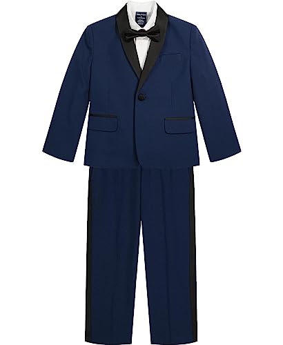 Smoking garçon revers de châle costume enfant 2 pièces ensemble de cérémonie de Noël