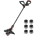 Cordless Weed Eater Compatible with Milwaukee M18 18V Battery(Tool Only), 12-Inch 3-in-1 String Trimmer with 8500RPM Upgraded Motor, Automatic Line Feed Weed Wacker for Lawn Edging and Mowing-Red