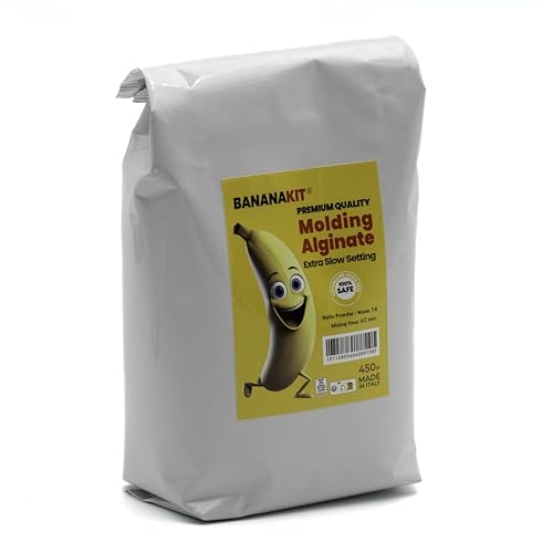 Bananakit Moulding Alginate Extra Slow Setting. Alginato cromático para Huellas de Alta precisión, Hacer moldes de Las Partes íntimas del Cuerpo. Fabricado en Italia.
