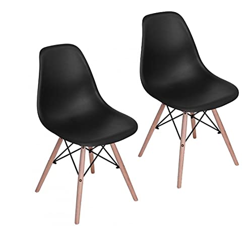 Mejores review On-line Precios de sillas para oficina para comprar online. 37 Habita The Shop – Set de 2 Sillas Tipo Eames Minimalistas – Varios Colores – Diseño Ergonómico y Moderno – Para Comedor, Sala, Oficina – Materiales Resistentes –...