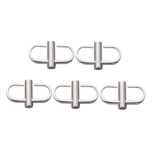 BELLIFFY Metal Buckle Chain Strap Adjustment Buckles 5pcs Silver Screw Fastening Diy Bag Chain Strap Accessories for Backpack and Purse Replacement