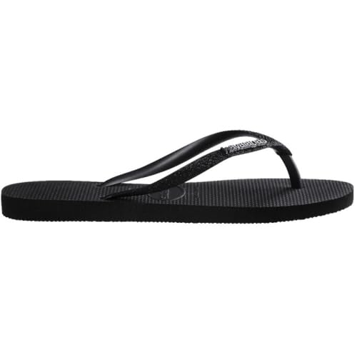 Havaianas Slim Glitter Ii Womens Sandals,Black/Black,37/38 EU