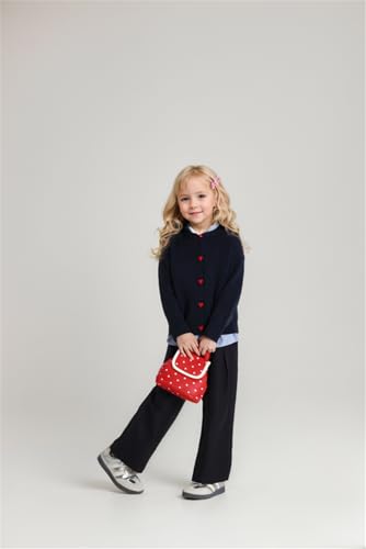 Girls Long Sleeve Cardigan Sweater Girls Button Closure Knitted Cable Cardigan2