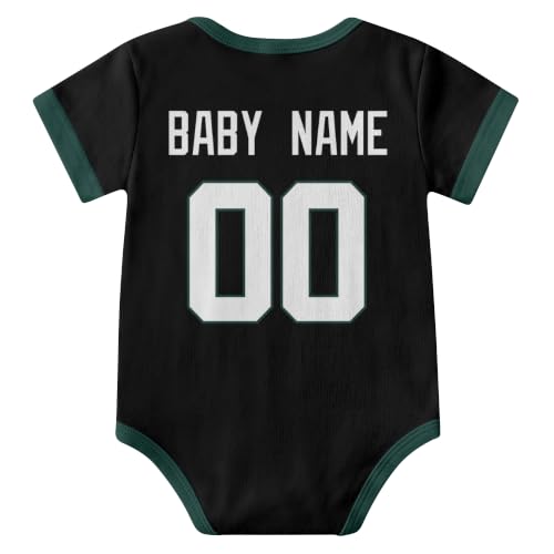 Image of KREDE Baby Clothes Custom Short Sleeves for Baby Boy Gifts | Custom Bodysuit with Number Name Gifts for Baby