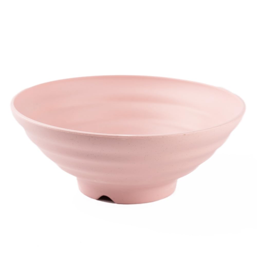 Irida Naturals Planet Friendly Ramen Bowl Set - Lightweight & Unbreakable Microwave Safe Bowl Set, 7.5" Serving for Kids & Adults, 900 ml Pack 1 (Plush Pink)
