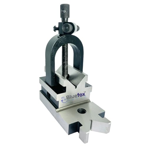 BLUEFOX TOOLS Angle V-block & Clamp 0.0003 Hardened Steel Holding Capacity 1-5/16