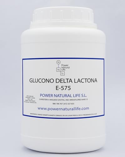 Glucono Delta Lactona Power Natural Life | E-575 Alimentario y Cosmético | 100% Puro, sin Añadidos | Envase de 1 kg