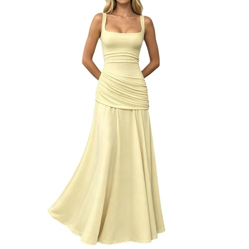 Robe de demoiselle d'honneur longue plissée pour mariage