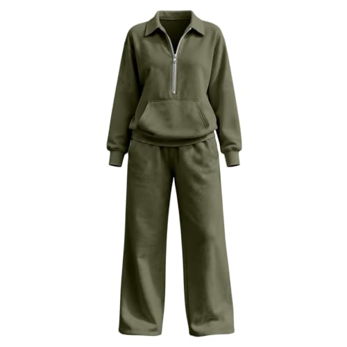 Sweatsuits For Women Half Zip Elastic Cuff Soft Athleisure Outfit Fall Days - image 5