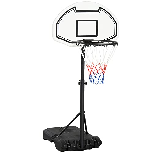 Poolside Basketball Hoop Stand Portable Basketball System Goal, Adjustable Height 3' 4', 30
