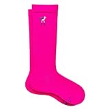 Lily Trotters Athletic Compression Socks, Knee High Support, 15-20mmHG, Solid, Pink, L/XL