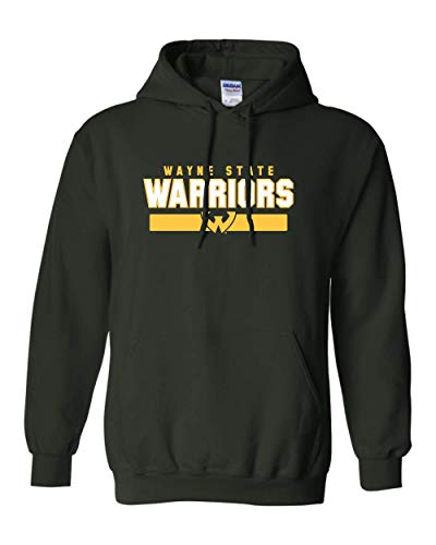 CreateMyTee | Wayne State Warriors Two Color Hooded Sweatshirt WSU Wayne State University Logo Apparel Mens/Womens Hoodie