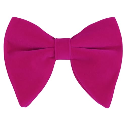 Image of Alizeal Velvet Pre-tied Adjustable Bow Tie for Men Oversize Formal Solid Tuxedo Bowtie