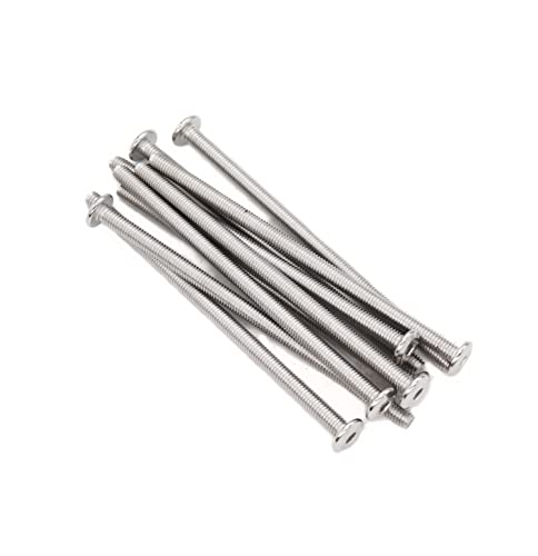 binifiMux 10pcs M6 x 105mm Rivet Countersunk Socket Cap Allen Bolts Rivet Screws Furniture Connecting 304 Stainless Steel