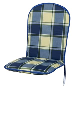 Auflage Monoblock hoch 2163 blau-grün kariert 92x44x3,5 cm KETTtex