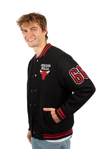 image for Ultra Game NBA Official Men’s Game Time Varsity Jacket - Unisex, Chi