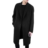 [YJSO] コート メンズ 冬 ビジネス 膝下 ジャケット チェスターコート メンズ 大きいサイズ ゆったり ロング 防寒 暖かい 通勤 紳士服 冬コート 秋冬 冬服 5XL 無地 長袖 ビジネス くろい裏起毛 オシャレ ビジネスコート 冬コート 防寒着 大きいサイズ