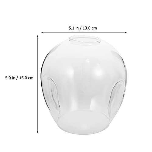 Image of Glass Lamp Shade Lamp Cover Transparent Light Shade Round Globe Lamp Shade Lighting Fixture Replacement for Ceiling Light Bedside Table Lamp Standing Lamp