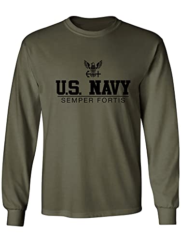 zerogravitee U.S. Navy Semper Fortis Adult Long Sleeve T-Shirt