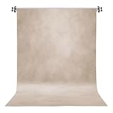 Haboke 8x10 FT Light Beige Abstract Photography Backdrop, Professional Portrait Studio Background with Top Pole Pocket, Soft Polyester Fabric