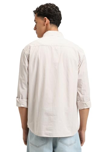 Image of FOREVER 21 Men Striped Regular Fit Striped Shirt